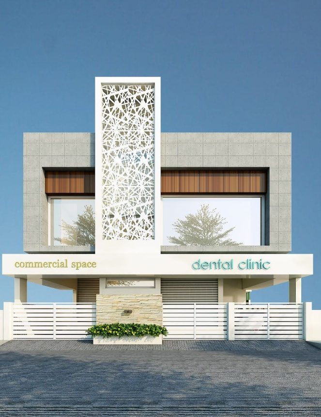 Karpaga Nagar commercial building with jaali screen facade
